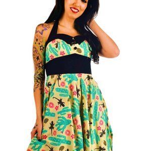 Too Fast Western Cactus Pinup Dress